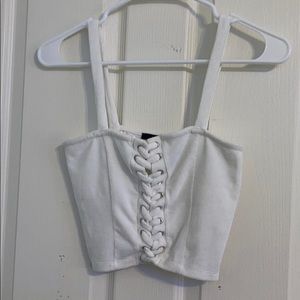 White crop top